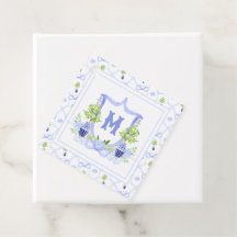 Akvarell Citronträd Monogram Kröningsvapen