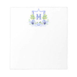 Akvarell Citronträd Monogram Toppusat Anteckningsblock