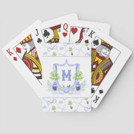 Akvarell Citronträd Monogram vapensköld Casinokort