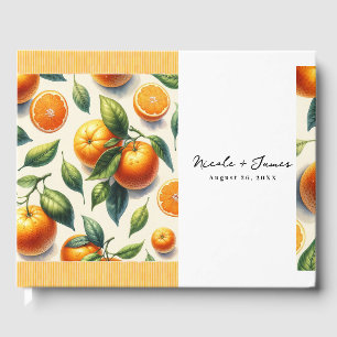 Akvarell Citrus Apelsinblad Gästböcker