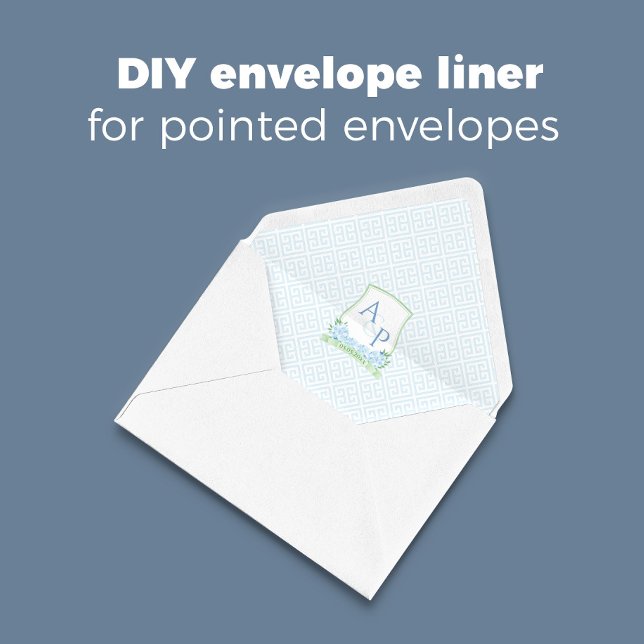 Akvarell Crest Budget Bröllop A7 Kuvertfoder Anteckningsblock (Skapare uppladdad)