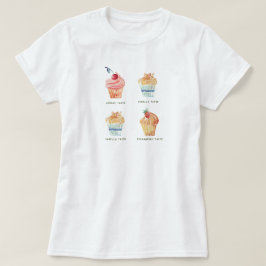 Akvarell Cupcakes Clipart Set T Shirt