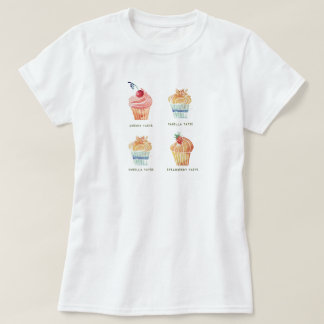 Akvarell Cupcakes Clipart Set T Shirt