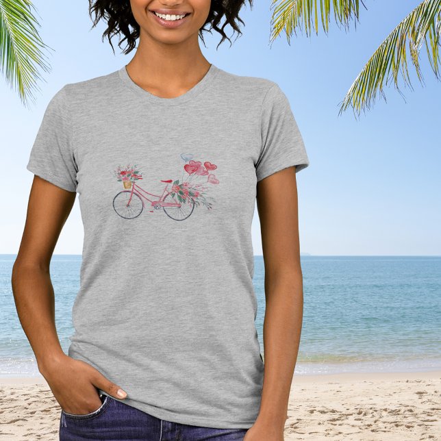 Akvarell Cykel & Ballonger T Shirt (Skapare uppladdad)