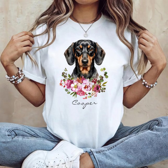 Akvarell Dachshund T Shirt (Skapare uppladdad)
