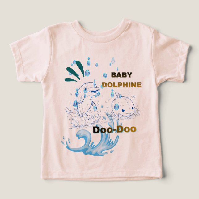 Akvarell delfin illustration t shirt (Design Framsida)