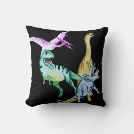 Akvarell Dinosaurie Barn Kudde