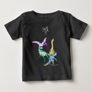 Akvarell Dinosaurie Spring och Ryta T Shirt