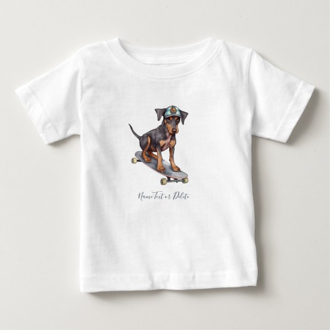 Akvarell Doberman T-shirt (Framsida)