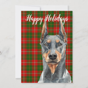 Akvarell Dobermann Pinscher Hund Anpassad Julkort