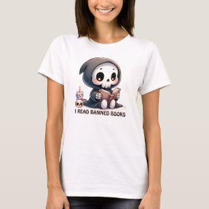 Akvarell Dödens Ängel Bokälskare T Shirt