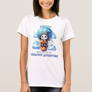 Akvarell Dödens skördare Bokälskare T Shirt