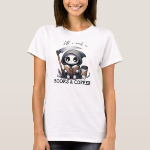 Akvarell Dödens skördare Bokälskare T Shirt