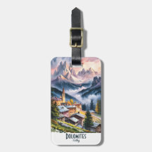 Akvarell Dolomiterna Italien Alperna Berg Anpassad