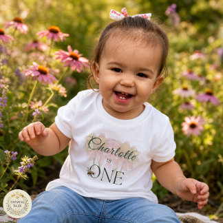 Akvarell Echinacea & Humla 1-årsdag T Shirt