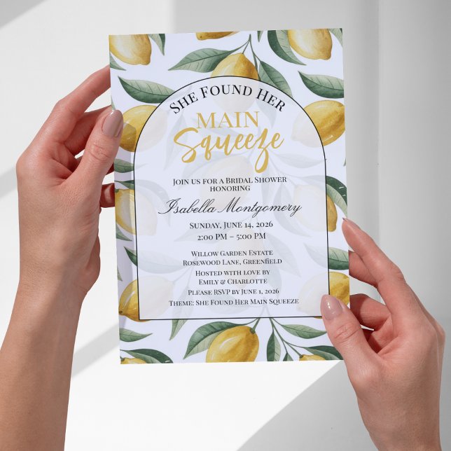 Akvarell Elegant Hon Hittade Sin Drömprins Inbjudningar (Watercolor Elegant She Found Her Main Squeeze Invitations
)