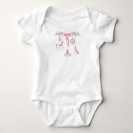 Akvarell Elegant nötknäppare balett rosa jul T Shirt