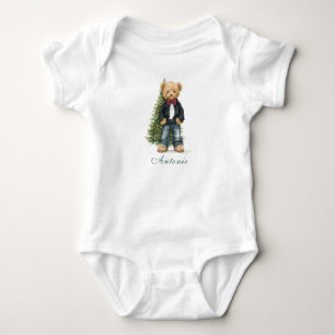 Akvarell Elegant Tomte Baby Jul Baby Shower T Shirt