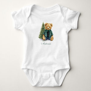 Akvarell Elegant Tomte Bebis Jul Bebis Shower T Shirt