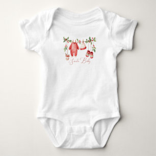Akvarell Elegant Tomtebaby Jul Baby Shower T Shirt