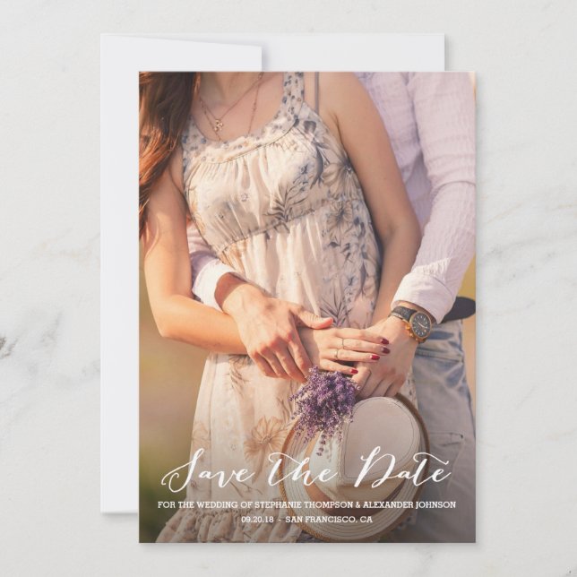 Akvarell Elfenbensfärgad Bukett Anemoner Spara Datumet (Framsida)