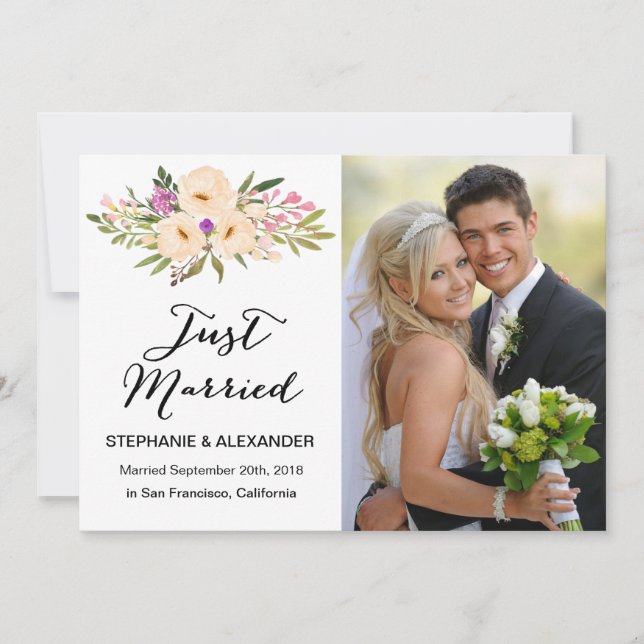 Akvarell Elfenbensfärgade Anemoner i Bukett Inbjudningar (Framsida)