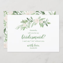 Akvarell Elfenbensros Bröllop Var min brudtärna