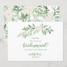 Akvarell Elfenbensros Bröllop Var min brudtjänstef