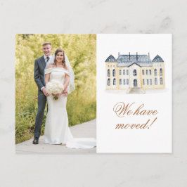 Akvarell Engelsk Herrgård Gods Foto Flyttat Vykort