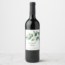 Akvarell Eucalyptus Bröllop | Vit