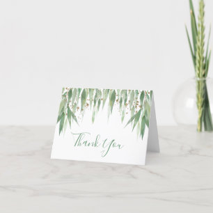 Akvarell Eucalyptus Hängande blad Tack Kort