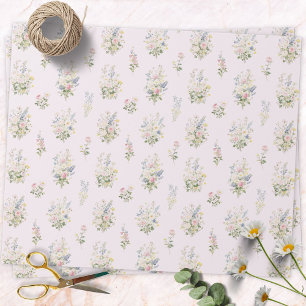 Akvarell Färgglatt Blommig Trädgård Blommönster Presentpapper