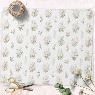 Akvarell Färgglatt Blommig Trädgård Blommönster Presentpapper