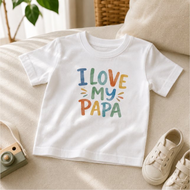 Akvarell Fars Dag-present för barn   T Shirt (Skapare uppladdad)