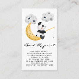 Akvarell Fiskande Panda Bebis Shower Bok Begäran Tilläggskort