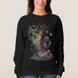 Akvarell Fjäril Älv Läs Bok Bibliotek Fanta T Shirt