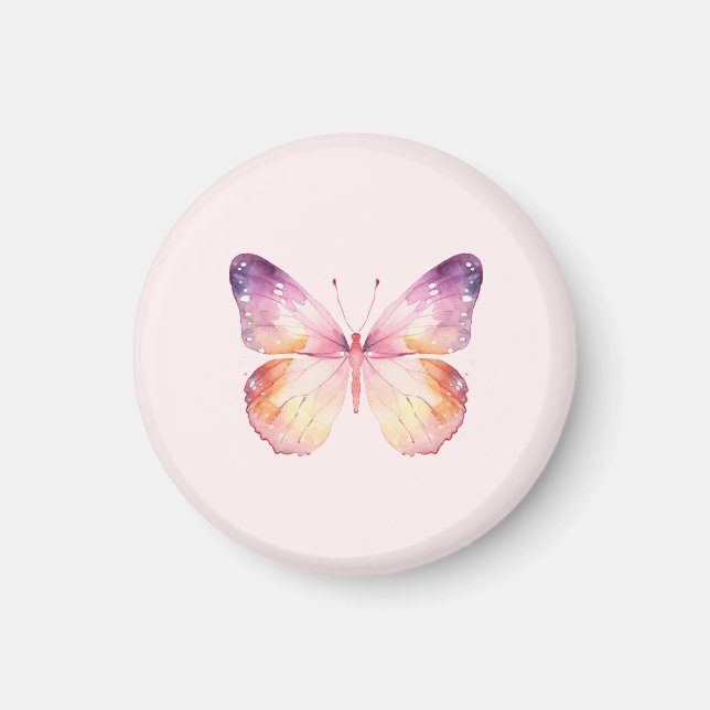 Akvarell Fjäril Konst Magnet (Framsidan)