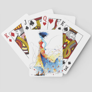 Akvarell Flamencodansare – Glädje i Rörelse #2 Casinokort