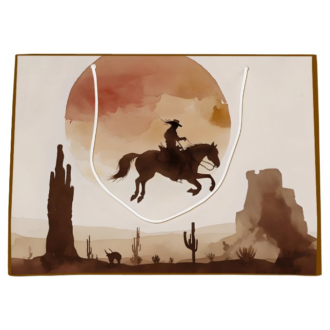 Akvarell Flygande Cowboy (Framsidan)