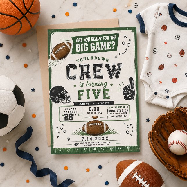 akvarell fotboll baby shower inbjudningar (Skapare uppladdad)