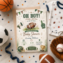 akvarell fotboll baby shower