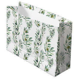 Akvarell Fransk Landstil Chic Grön Oliv Mönster