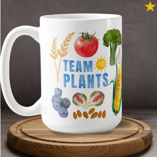 Akvarell Frukt Grönsaks Collage Vegetarian Vegan Kaffemugg