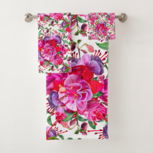 Akvarell Fuchsia Blommor