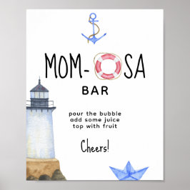 Akvarell fyr - mom-osa bar poster