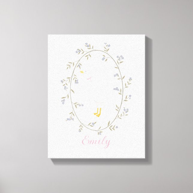 Akvarell Gås Barnkammare Barn Rum  Canvastryck (Framsida)