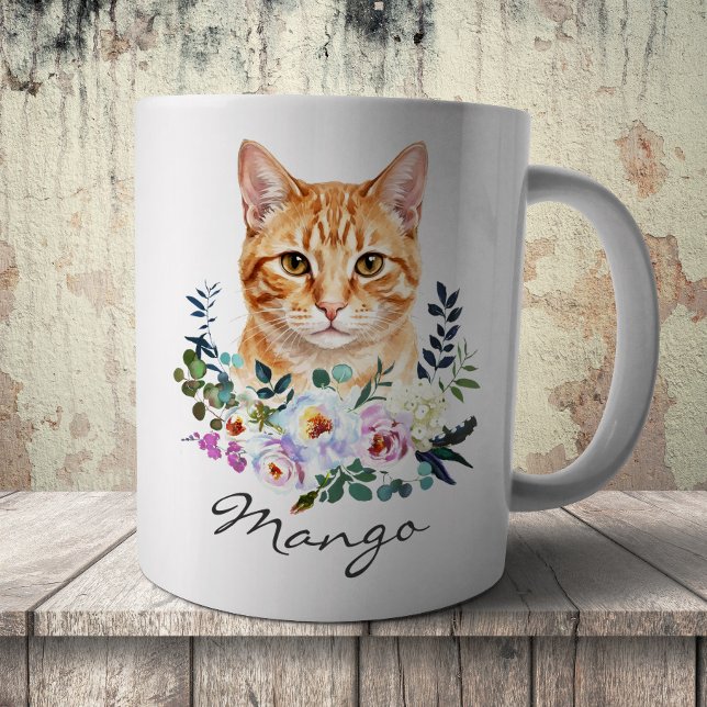 Akvarell Ginger Katt Kaffemugg (Skapare uppladdad)