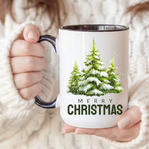 Akvarell God Jul Mugg Gåva till Mamma eller Pappa