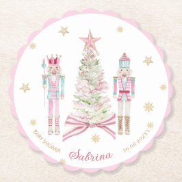 Akvarell God Jul Nötknäppare balett rosa Underlägg Papper