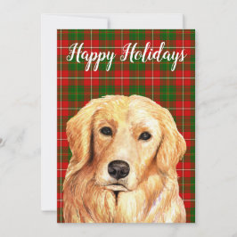 Akvarell Golden Retriever Anpassad Julkort